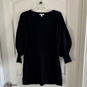 New York & Company Black Long Sleeve Sweater Dress
